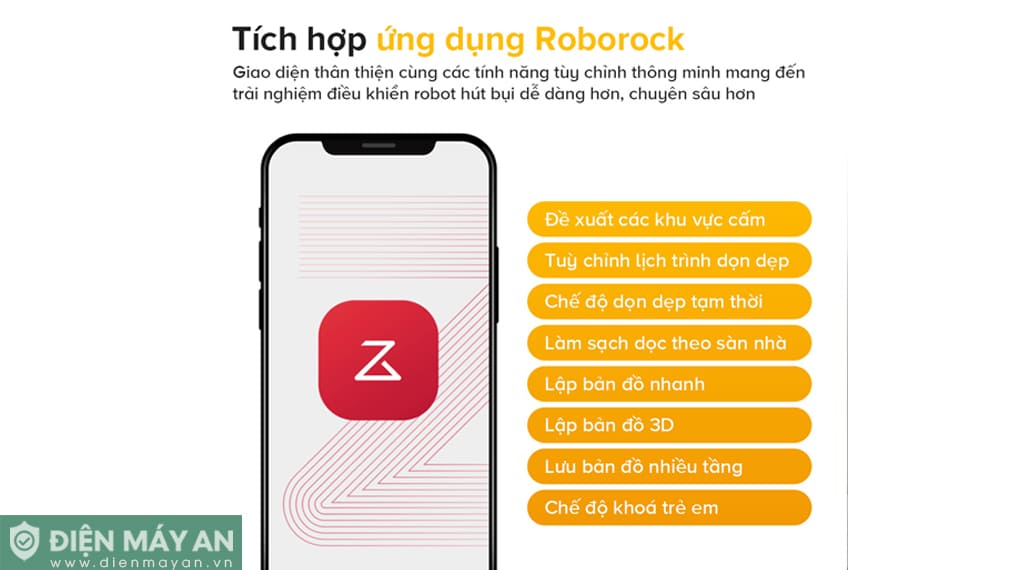 Robot hút bụi lau nhà Roborock QR 798 - Đen/Trắng